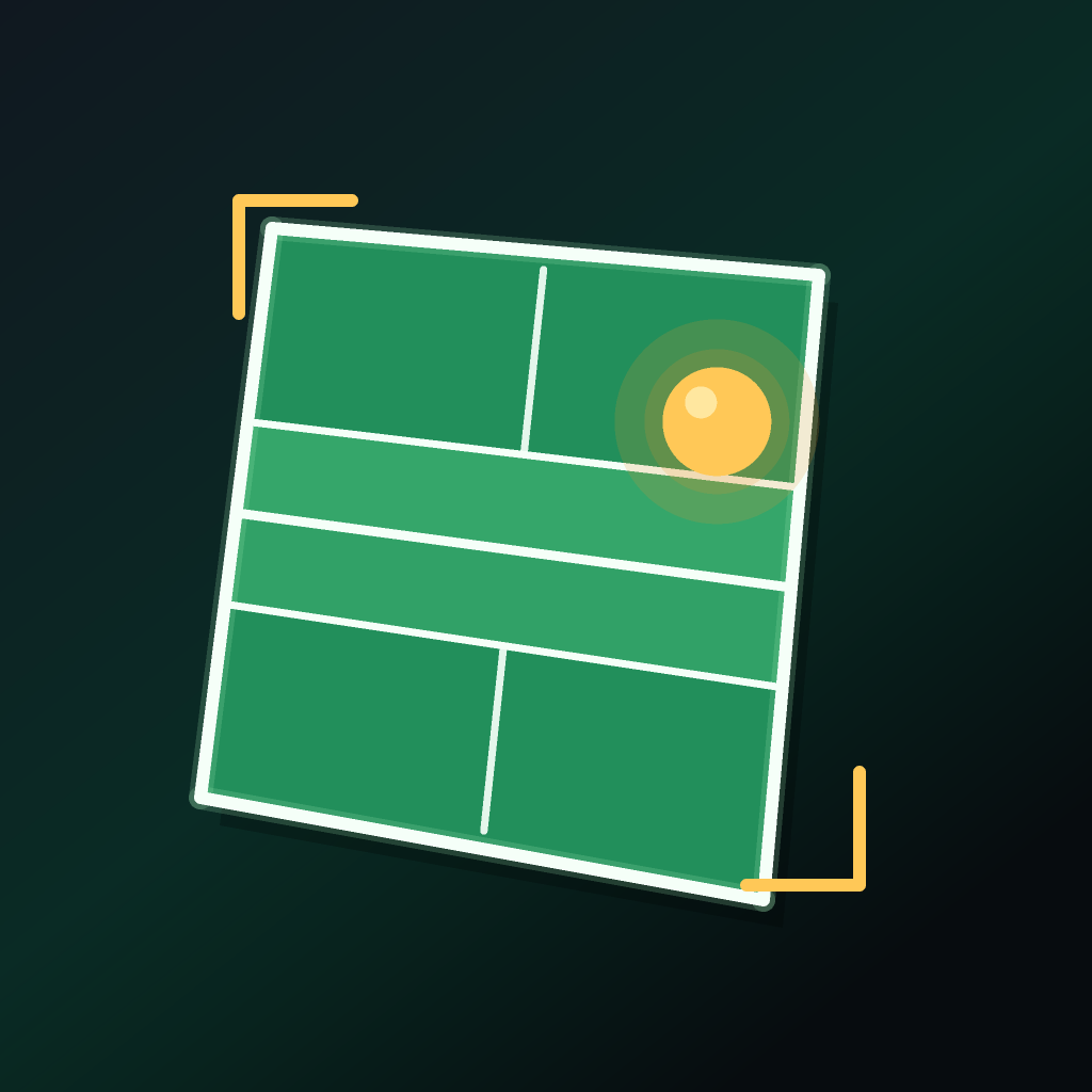 SightPlay app icon showing a pickleball court and tracked ball